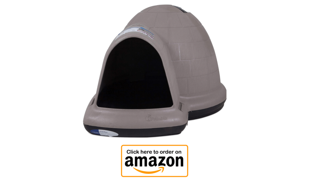 Petmate Indigo Dog House (Igloo Dog House, Made in USA with 90% Recycled Materials, All-Weather Protection Pet Shelter) for Large Dogs 50 to 90 pounds