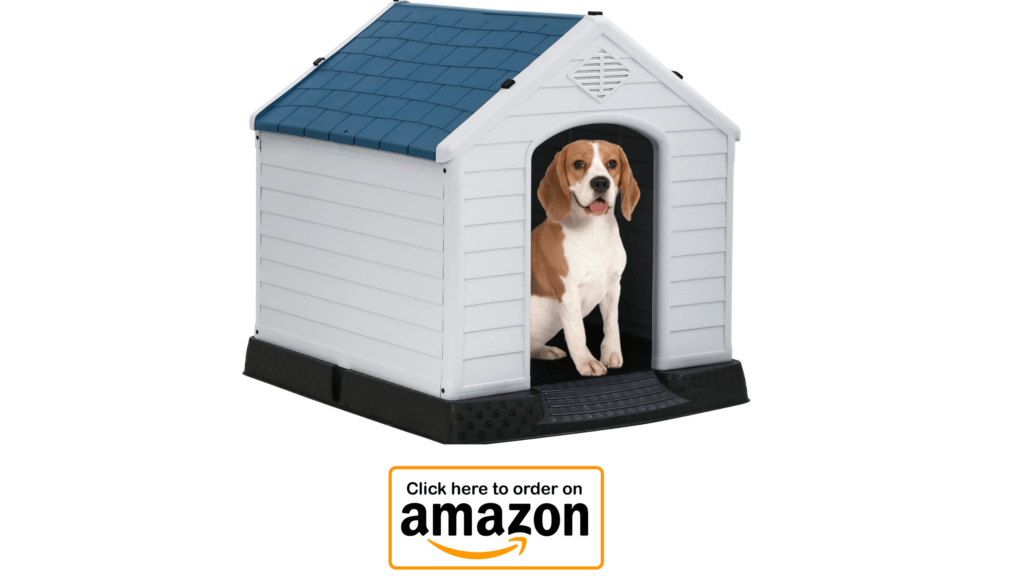 BestPet Dog House Indoor Outdoor Insulated Kennel Durable Plastic Dog House for Small Medium Large Dogs Weather & Water Resistant Pet Crate with Air Vents and Elevated Floor