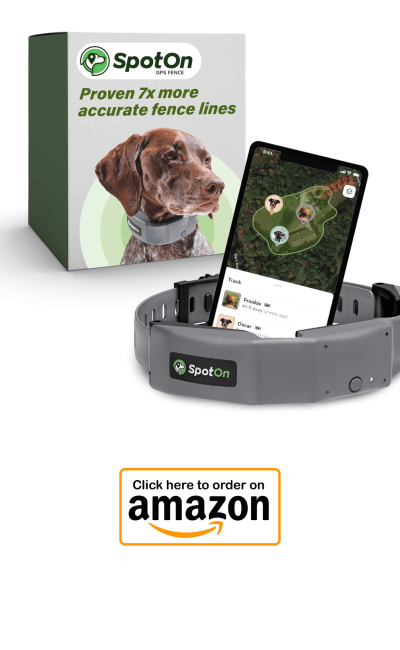 SpotOn GPS Dog Fence, App Based Wireless Dog Fence Collar, Waterproof, Reliable 128 Satellite Network GPS Dog Fence System, Battery Powered Virtual Dog GPS Tracker for All Terrain Medium/Verizon